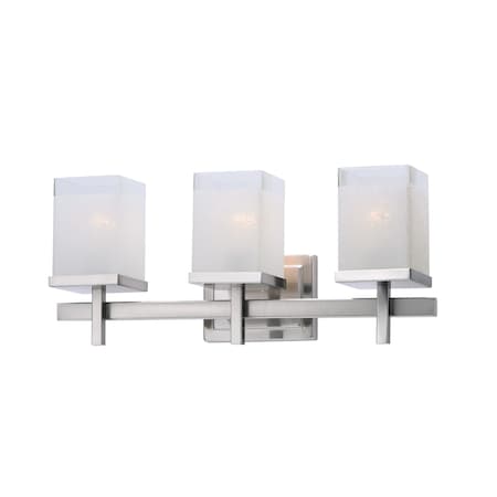 Tetra 3-Light 22 Wide Satin Nickel Vanity Light